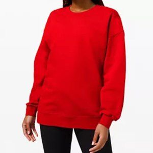 lululemon perfectly oversized crew - dark red - sz 10